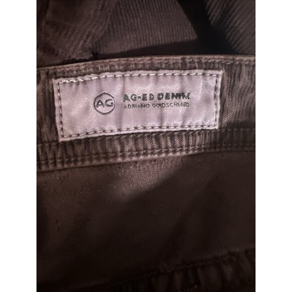 AG Adriano Goldschmied Dylan Men's 32x33 Slim Skinny Burgundy Corduroy Jeans - Picture 8 of 13